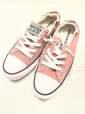 Women’s size 8 Low Top Sneakers - Dusty Rose & White